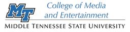 Middle Tennessee State University College of Media and Entertainment Logo